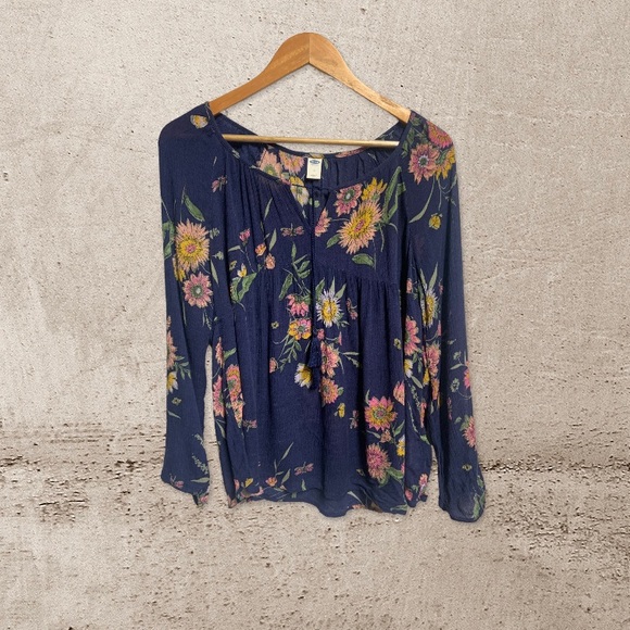 Old Navy Tops - 3/$23 SALE!!! The Perfect Old Navy Peasant Boho Flowy Longsleeve Top Size M
